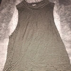 Army green & white stripped tank